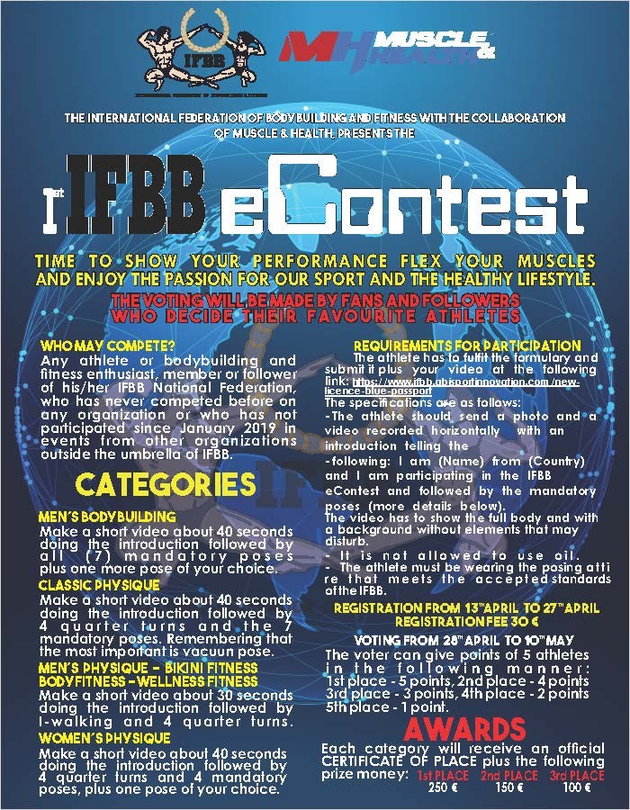 Официальный онлайн-турнир от IFBB Int за 30 € для каждого из вас - Бодибилдинг форум AnabolicShops